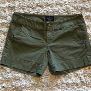 American eagle olive green shorts